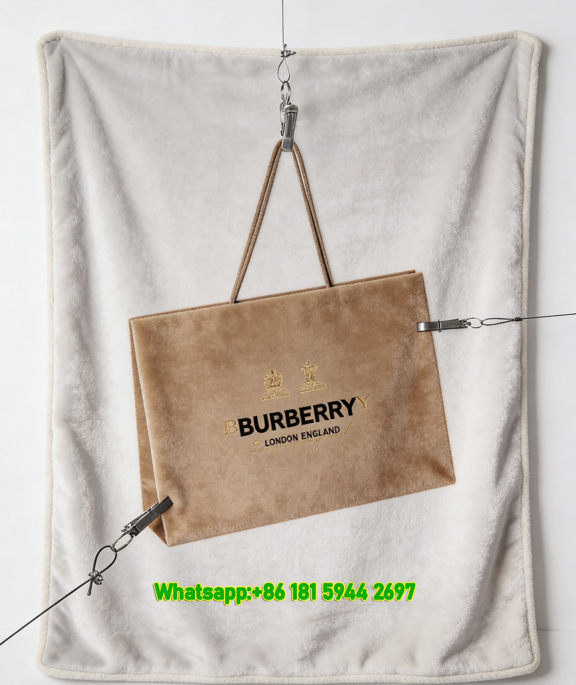 Burberry Horseferry Stripe Flannel Throw Blanket B167